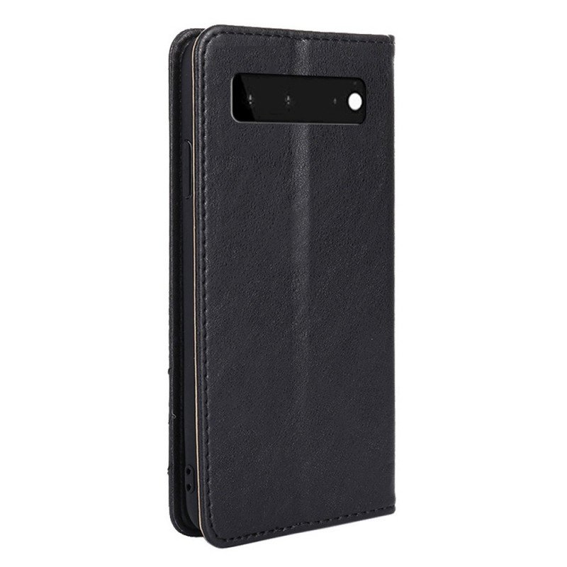 Folio-fodral Google Pixel 6 Läderfodral Stil Lädernit