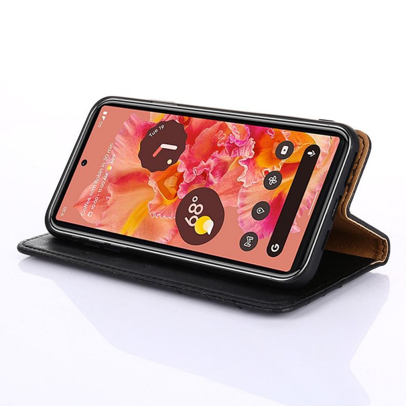 Folio-fodral Google Pixel 6 Läderfodral Stil Lädernit
