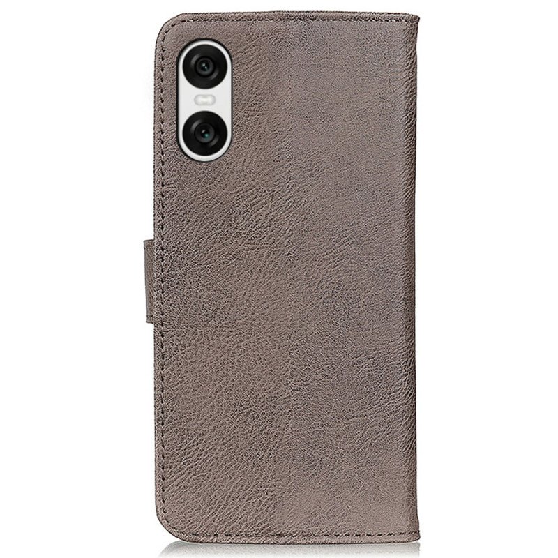 Fodral Sony Xperia 10 Vi Retro Konstläder Khazneh