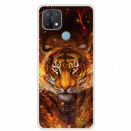 Skal Oppo A15 Eld Tiger