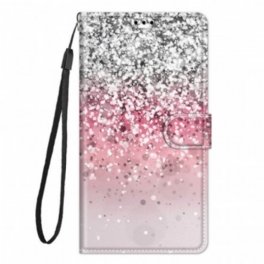 Fodral Samsung Galaxy M23 5G Paljetter Med Rem