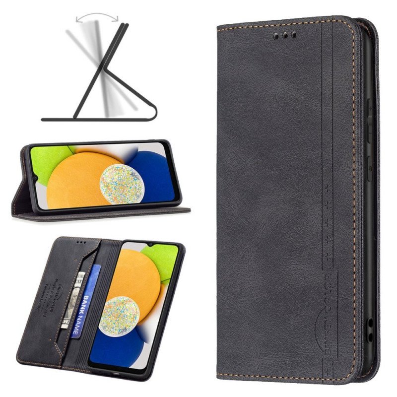 Folio-fodral Samsung Galaxy M23 5G Läderfodral Binfen Color Rfid Lädereffekt