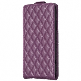 Läderfodral Samsung Galaxy A15 Telefonfodral Quiltad Vertikal Klaff