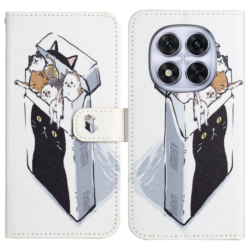 Fodral För Xiaomi Redmi Note 14 Pro Plus 5g Katter I Lådan