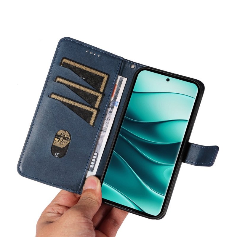 Fodral För Xiaomi Redmi Note 14 Pro Plus 5g Tvåfärgad Randig Strap-on