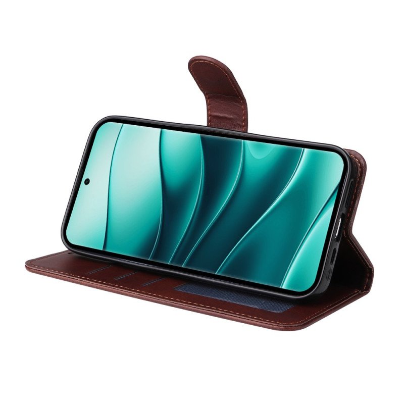 Fodral Xiaomi Redmi Note 14 Pro Plus 5g Enfärgad Lädereffekt Med Rem