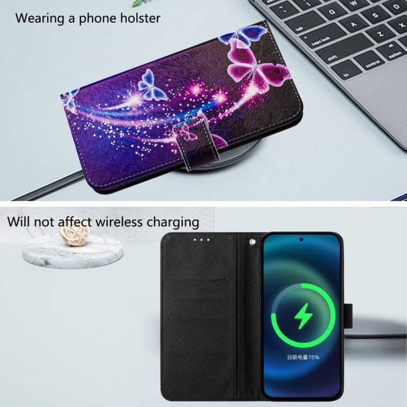 Fodral Xiaomi Redmi Note 14 Pro Plus 5g Festligt Fjärilsmönster