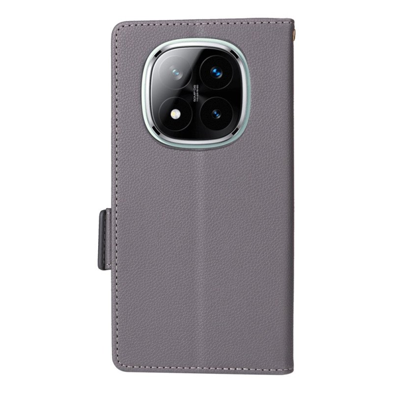 Fodral Xiaomi Redmi Note 14 Pro Plus 5g Texturerad Yta Med Rem