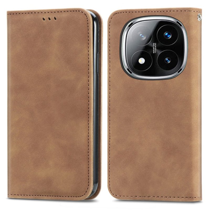 Folio-fodral Xiaomi Redmi Note 14 Pro Plus 5g Lädereffekt