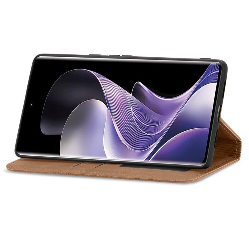 Folio-fodral Xiaomi Redmi Note 14 Pro Plus 5g Lädereffekt