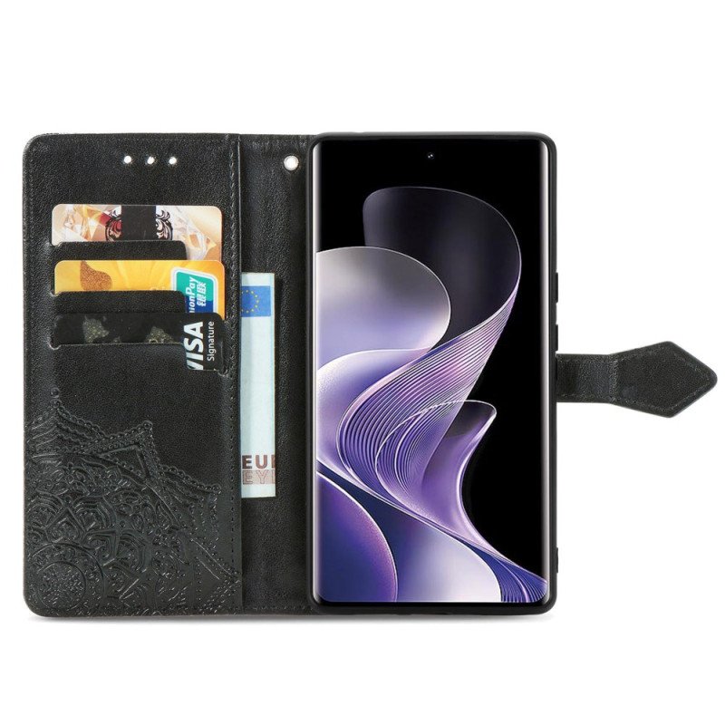 Läderfodral Xiaomi Redmi Note 14 Pro Plus 5g Telefonfodral Barockmandala