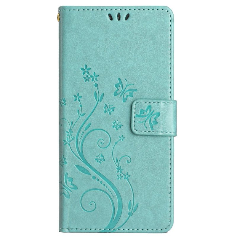 Läderfodral Xiaomi Redmi Note 14 Pro Plus 5g Telefonfodral Blommig