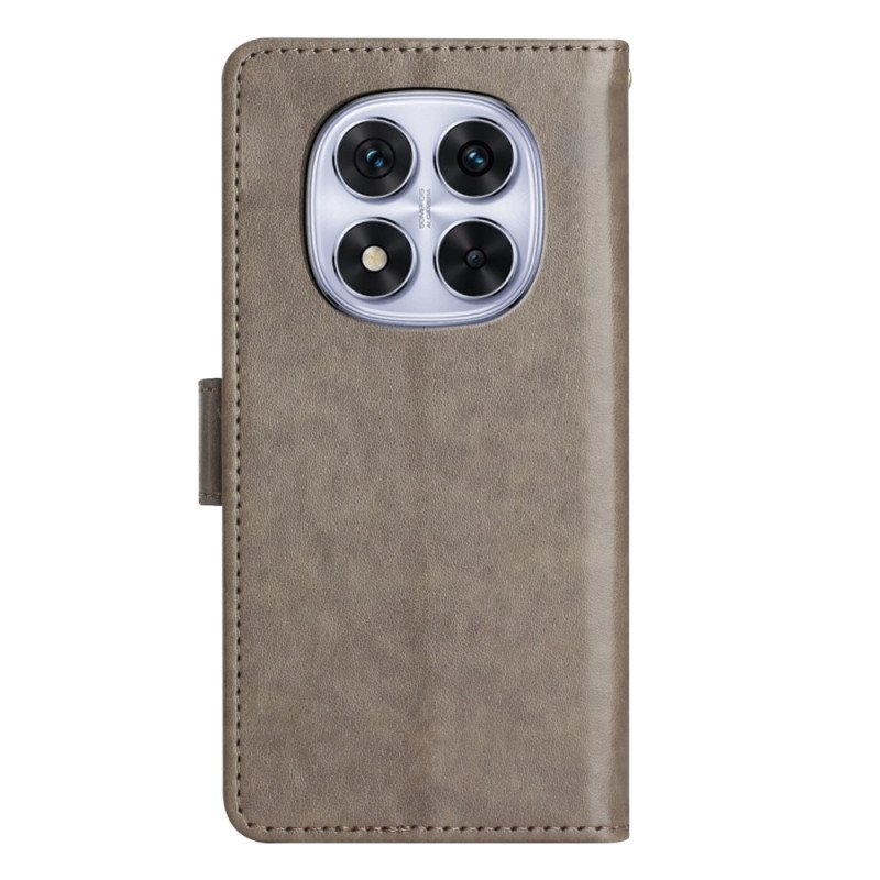 Läderfodral Xiaomi Redmi Note 14 Pro Plus 5g Telefonfodral Blommig