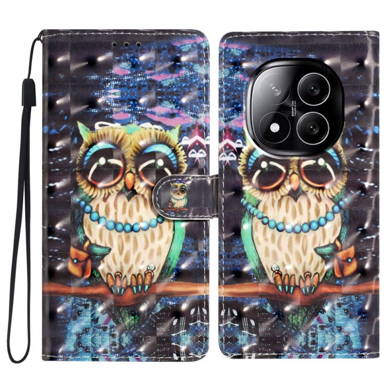 Läderfodral Xiaomi Redmi Note 14 Pro Plus 5g Telefonfodral Uggla 3d