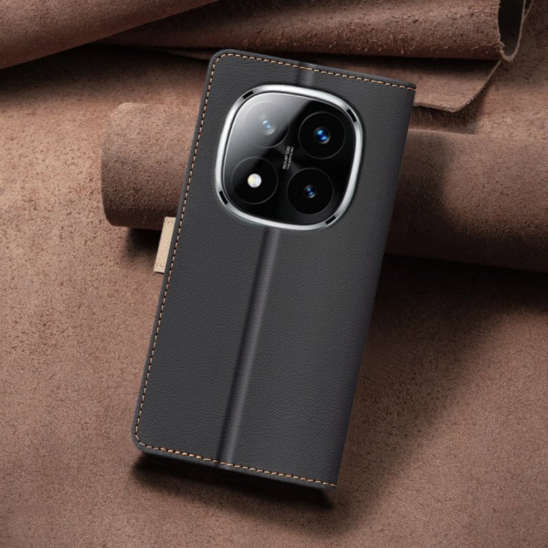 Läderskal Fodral Xiaomi Redmi Note 14 Pro Plus 5g Binfen-färg Tvåfärgad