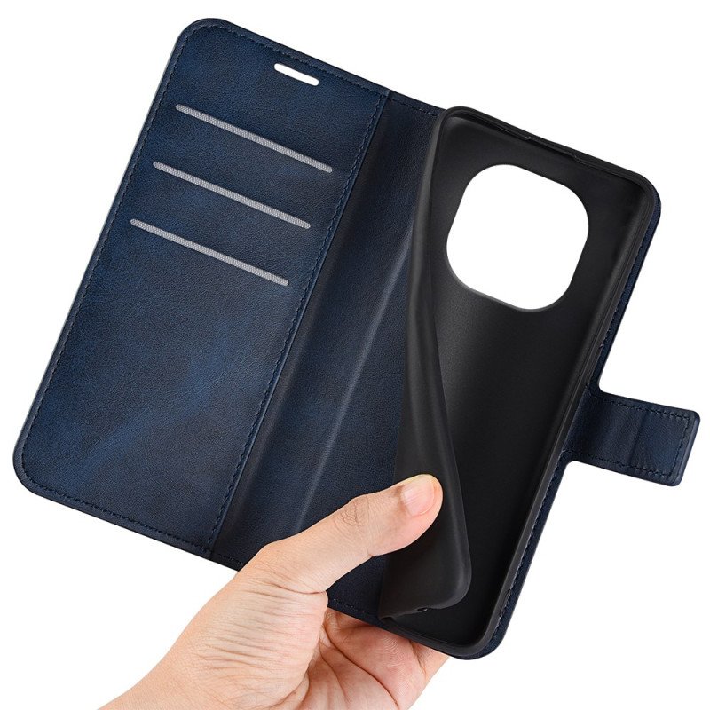 Läderskal Fodral Xiaomi Redmi Note 14 Pro Plus 5g Lädermodell