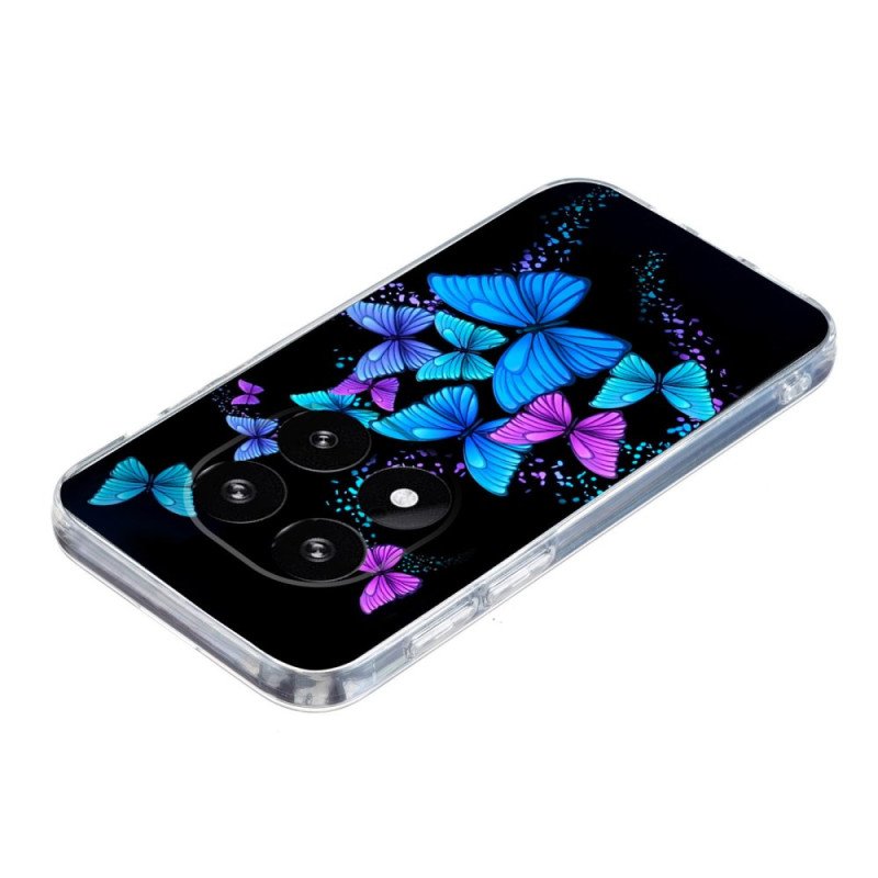 Skal För Xiaomi Redmi Note 14 Pro Plus 5g Färgglada Fjärilar