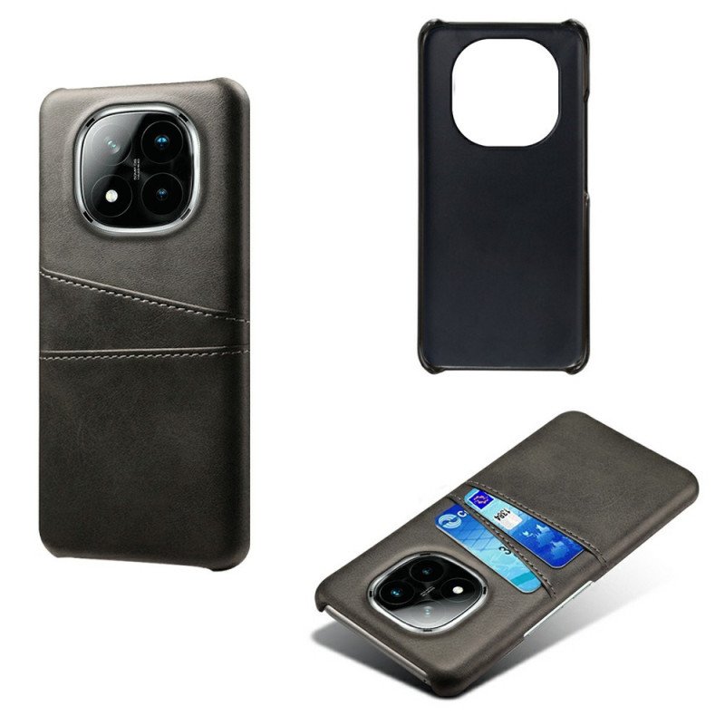 Skal För Xiaomi Redmi Note 14 Pro Plus 5g Korthållare I Lädereffekt