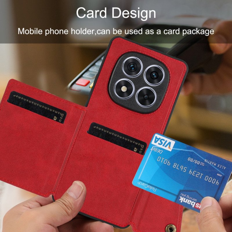 Skal Xiaomi Redmi Note 14 Pro Plus 5g Korthållare Och Stativ I Läderstil