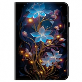 Case Samsung Galaxy Tab S10 Fe Plus Telefonfodral Blå Blommor