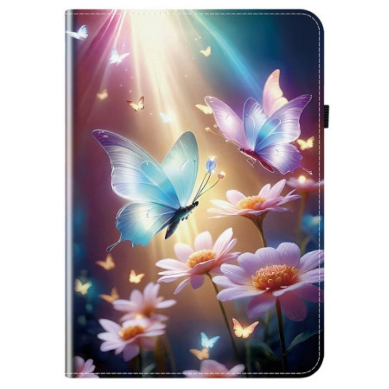 Case Samsung Galaxy Tab S10 Fe Plus Telefonfodral Lysande Fjärilar