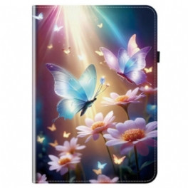 Case Samsung Galaxy Tab S10 Fe Plus Telefonfodral Lysande Fjärilar