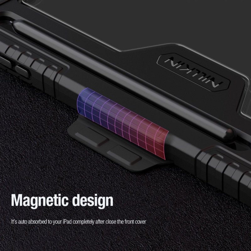 Samsung Galaxy Tab S10 Fe Plus Nillkin-stötfångare Med Origami-stativ Och Glidande Skydd