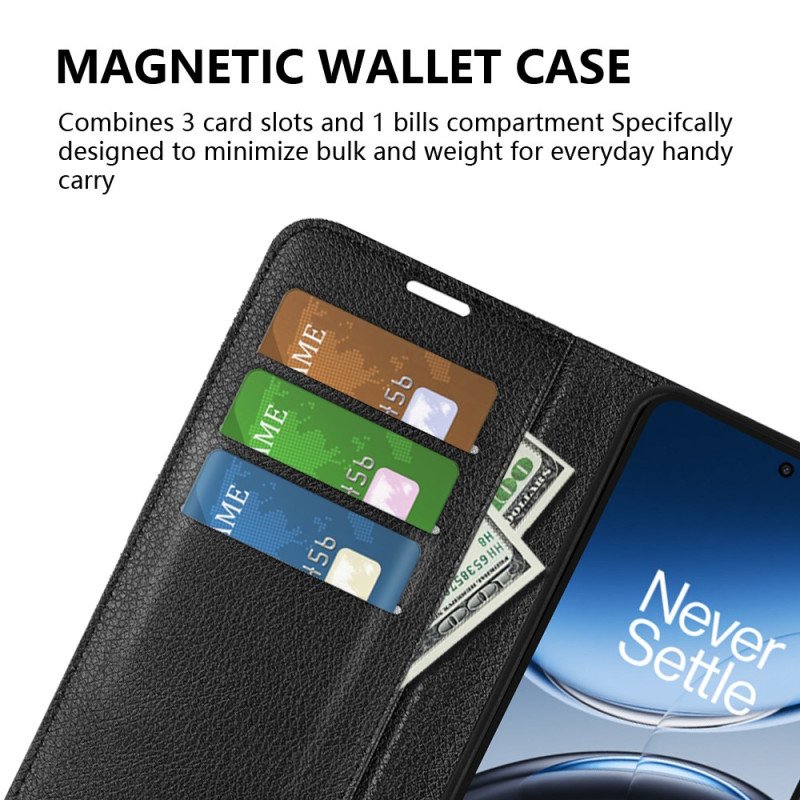 Fodral Oneplus Nord 4 Litchi-imitationsläder