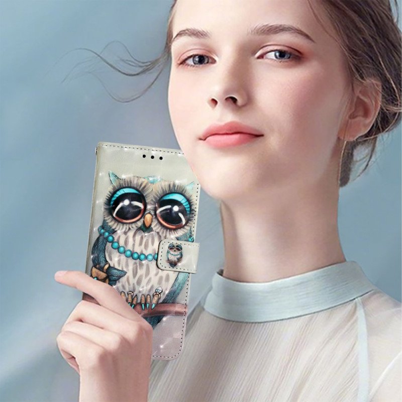 Läderfodral Oneplus Nord 4 Telefonfodral Grå Uggla