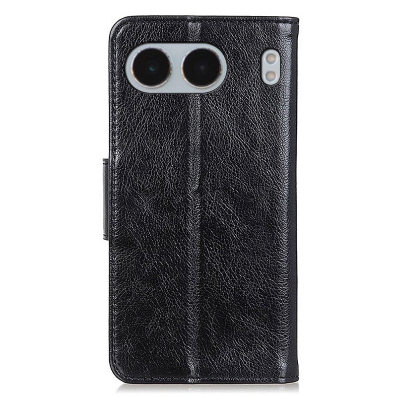 Läderfodral Oneplus Nord 4 Telefonfodral Nappastruktur