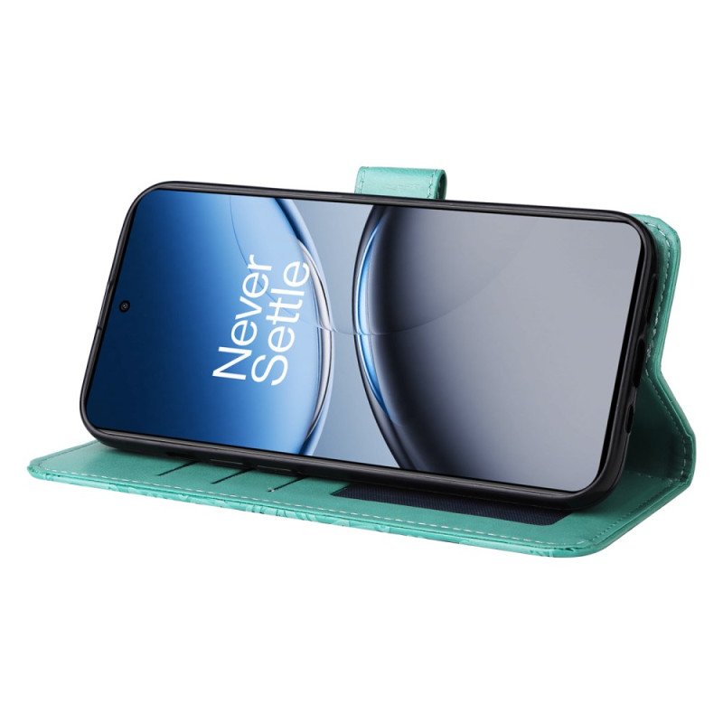 Läderfodral Oneplus Nord 4 Telefonfodral Solrosmönstrad Rem