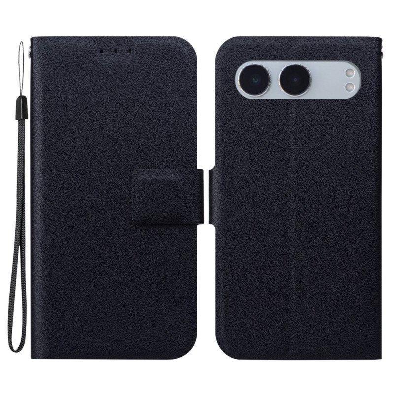 Läderfodral Oneplus Nord 4 Telefonfodral Ultratunn Med Rem