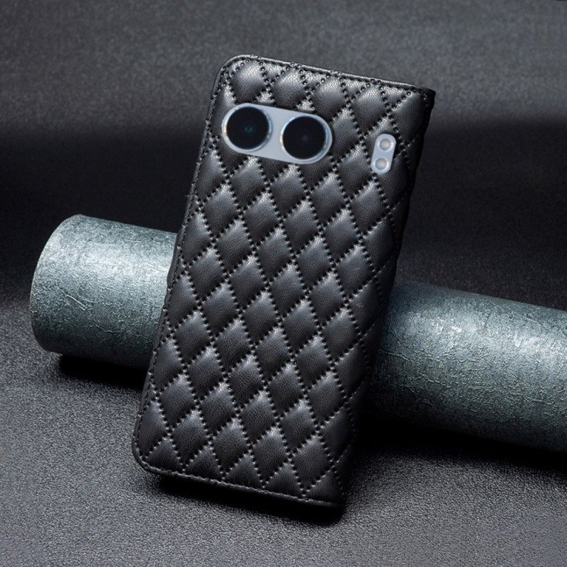 Läderskal Fodral Oneplus Nord 4 Quiltad Binfen Color