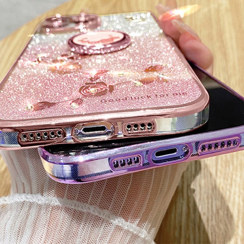 Skal För Oneplus Nord 4 Kadem Ringhållare Med Paljetter Och Strass