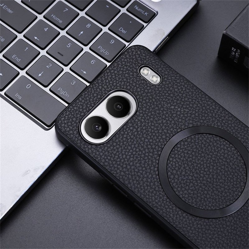 Skal Oneplus Nord 4 Litchikonläder Kompatibel Med Magsafe