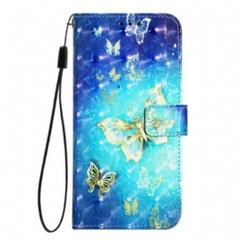 Skyddsfodral Oneplus Nord 4 Guldfärgade Fjärilar