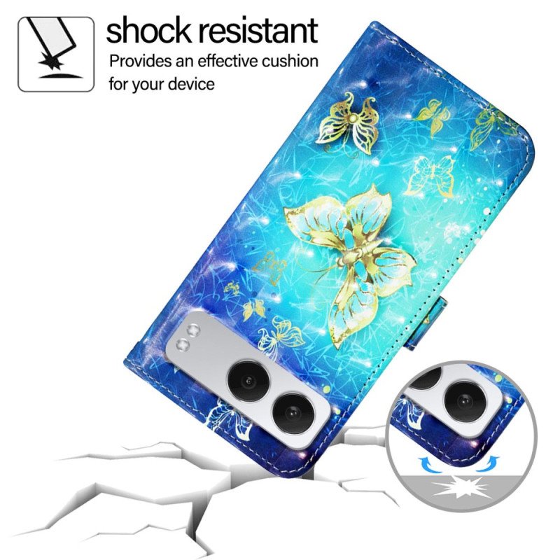 Skyddsfodral Oneplus Nord 4 Guldfärgade Fjärilar