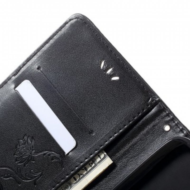 Folio-fodral Samsung Galaxy A70 Med Kedjar Fjärilar Och Blommor Rem