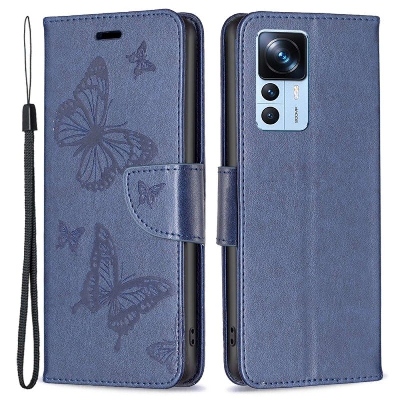 Fodral Xiaomi 12T / 12T Pro Med Kedjar Stringfjärilar