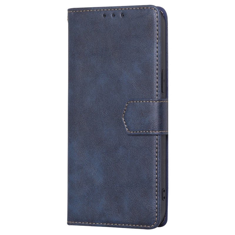 Läderfodral Xiaomi 12T / 12T Pro Couture Lädereffekt