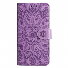 Läderfodral Xiaomi 12T / 12T Pro Solros Med Snodd