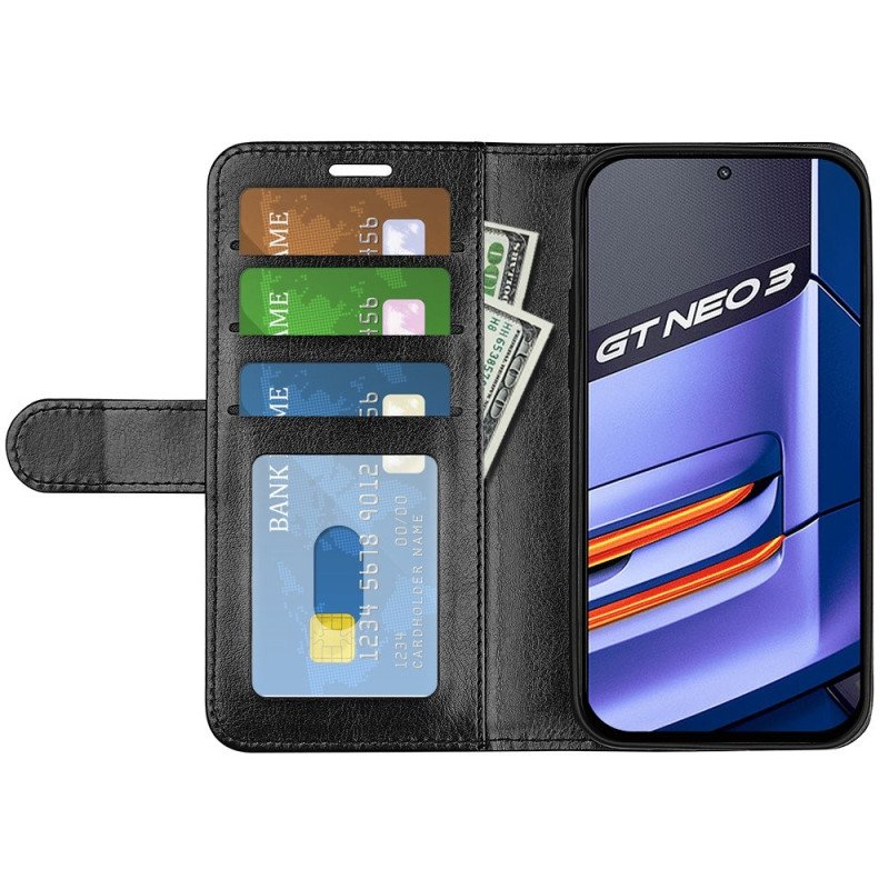 Folio-fodral Realme GT Neo 3 Läderimitation Stötsäker