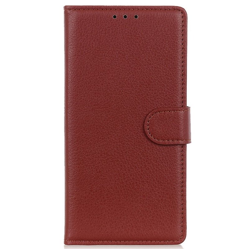 Fodral Samsung Galaxy A03 Core Traditionellt Litchiläder