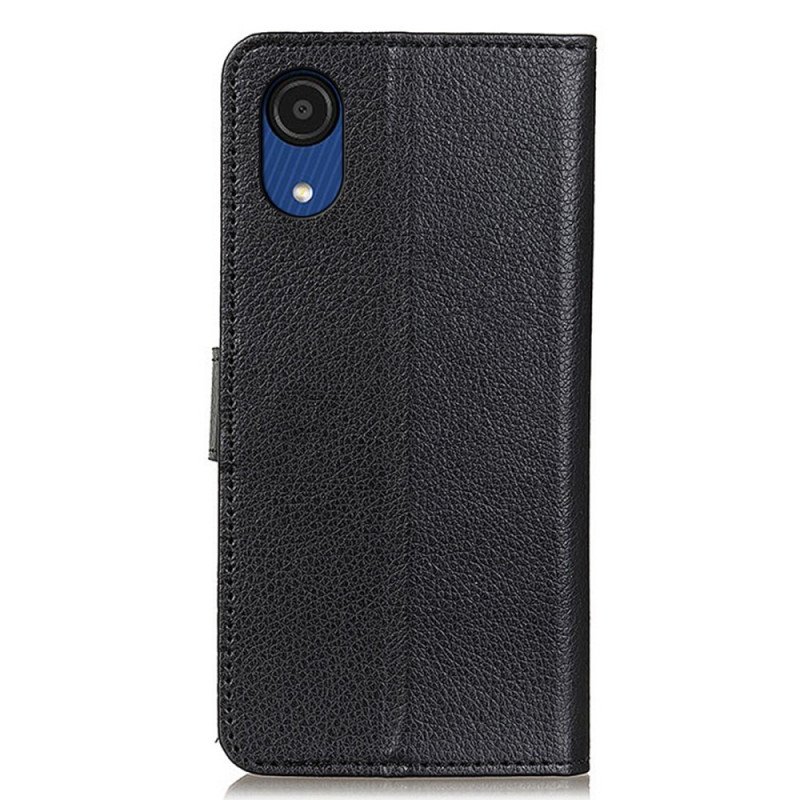 Fodral Samsung Galaxy A03 Core Traditionellt Litchiläder