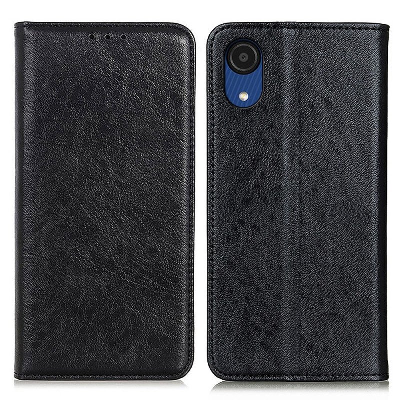 Folio-fodral Samsung Galaxy A03 Core Läderfodral Läder Textur