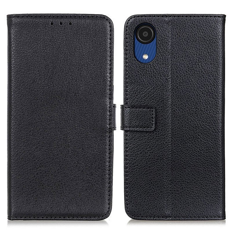 Folio-fodral Samsung Galaxy A03 Core Litchi Konstläder