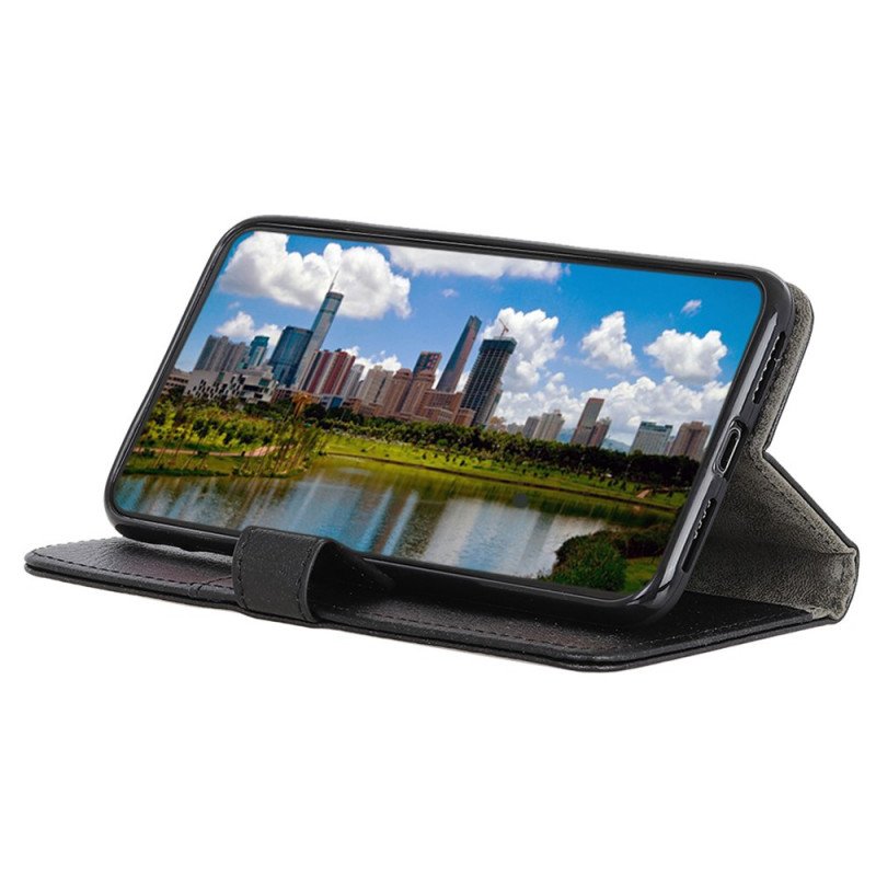 Folio-fodral Samsung Galaxy A03 Core Litchi Konstläder