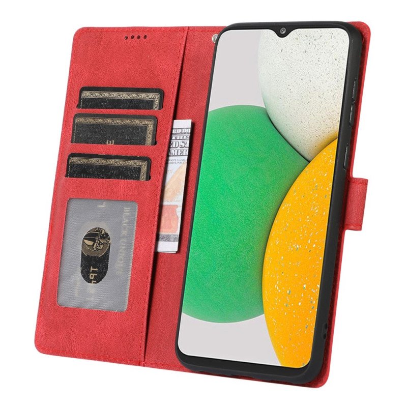 Folio-fodral Samsung Galaxy A03 Core Med Kedjar Strappy Lädereffekt