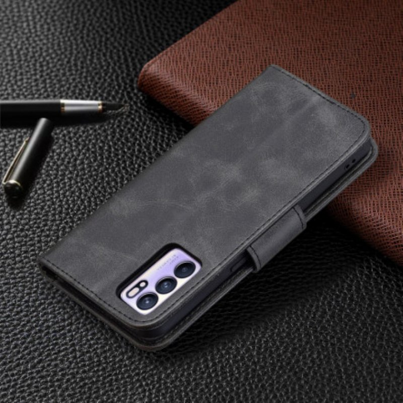 Fodral Oppo Reno 6 5G Folio-fodral Slät Flap Sned
