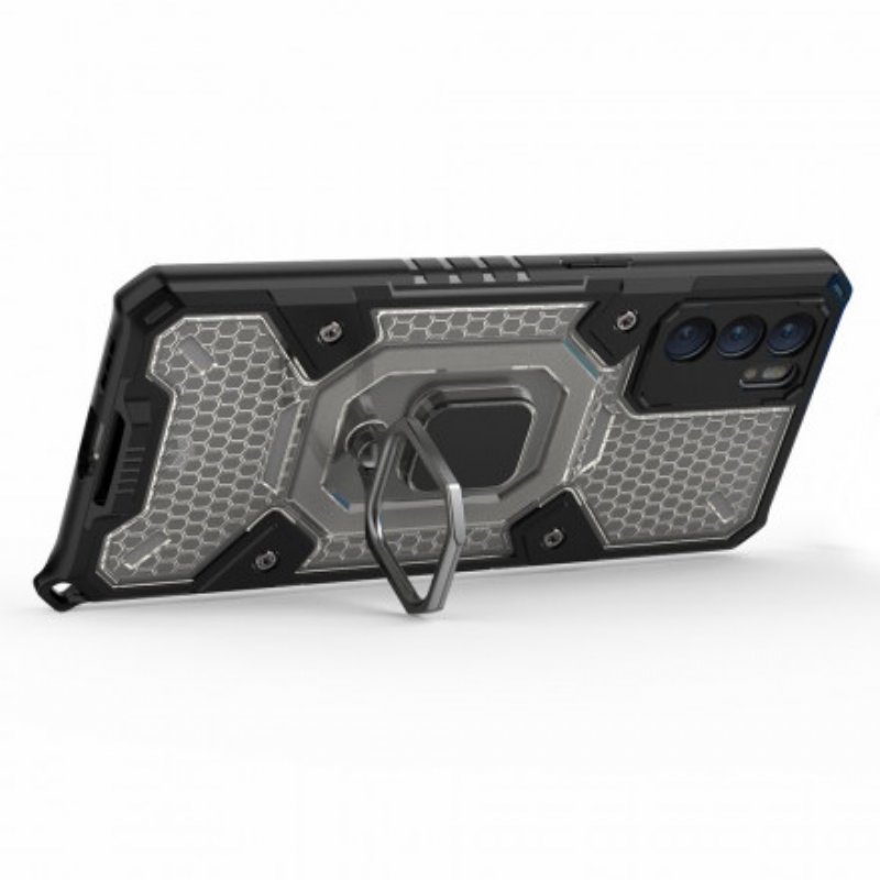 Skal Oppo Reno 6 5G Honeycomb Med Ring